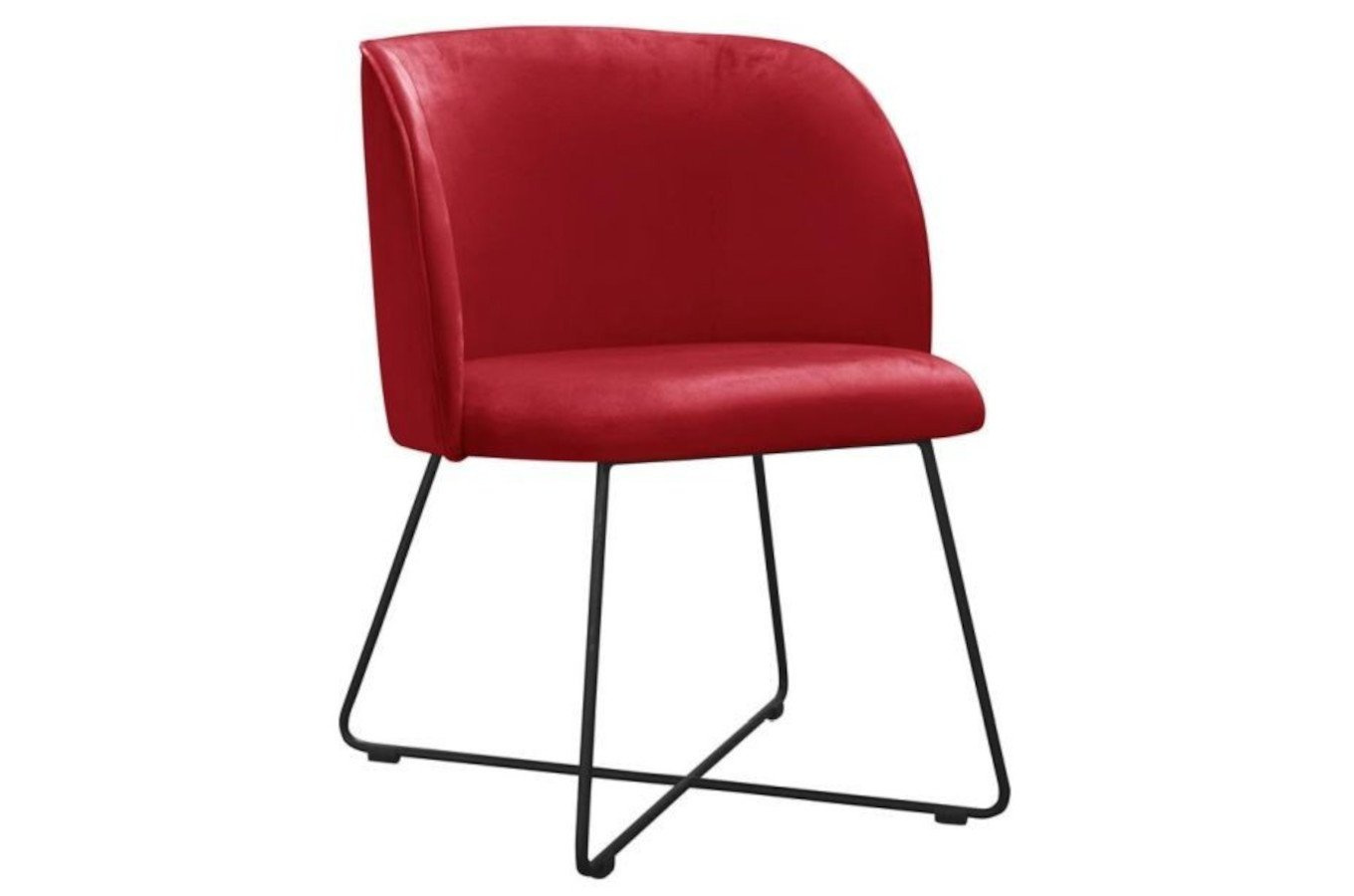 Nowoczesne krzesło tapicerowane INGE X na metalowych nogach