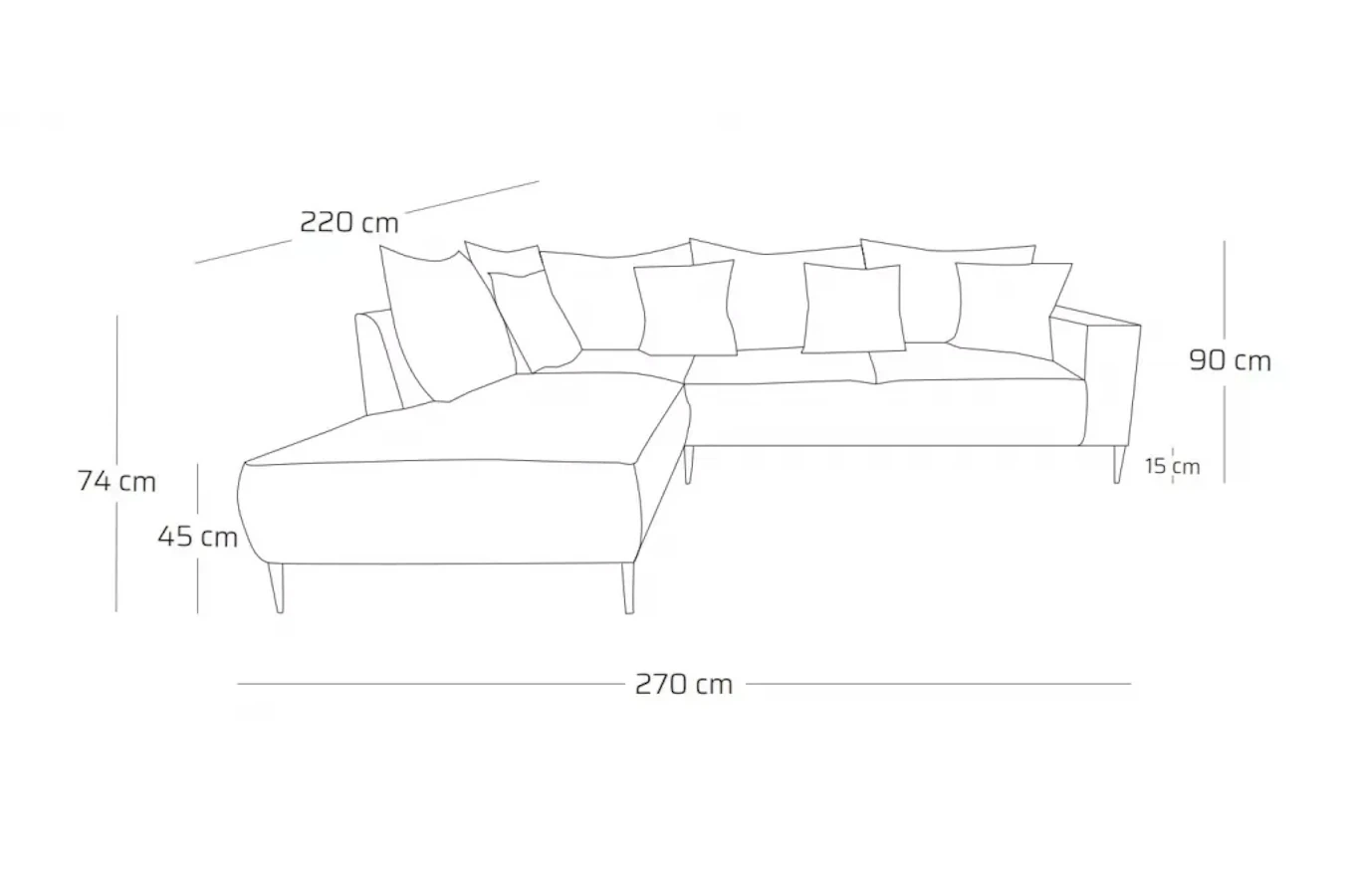 Nowoczesny narożnik VANILLA