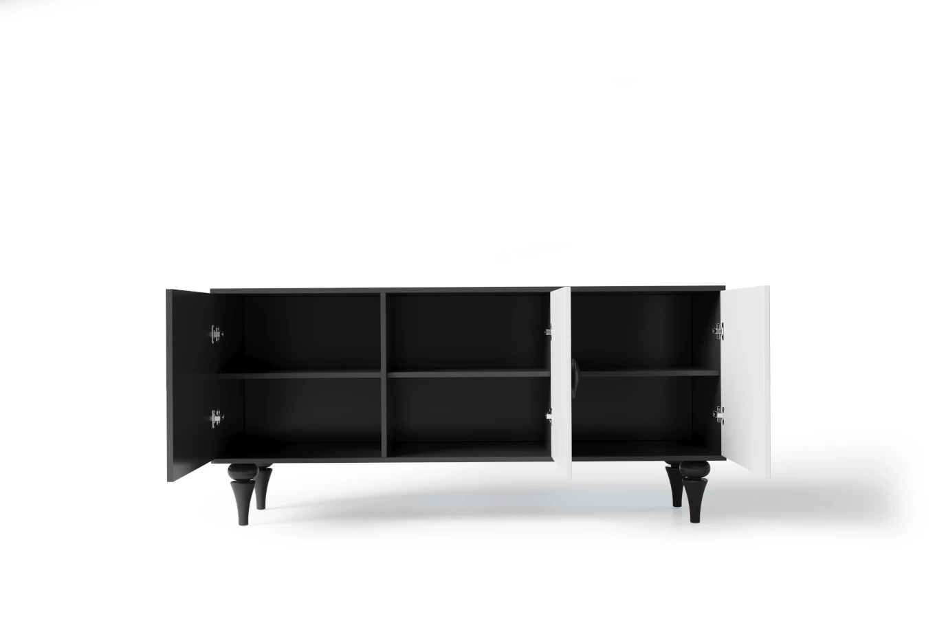 Nowoczesna czarno-biała komoda Dancan PARADIS / szer. 158 cm