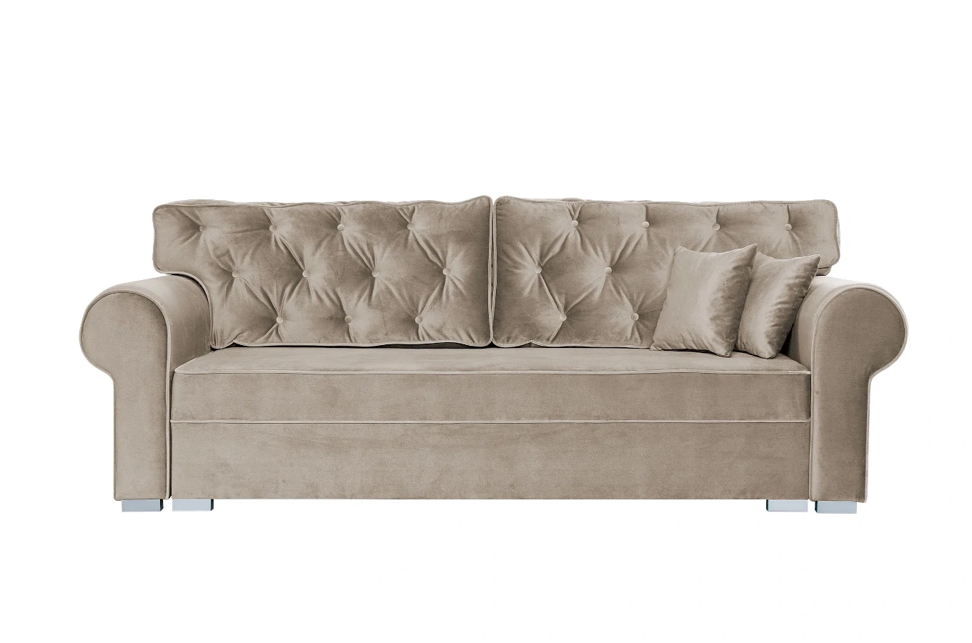 Elegancka sofa ROSIE z funkcją spania i pojemnikiem na pościel / szerokość 250 cm