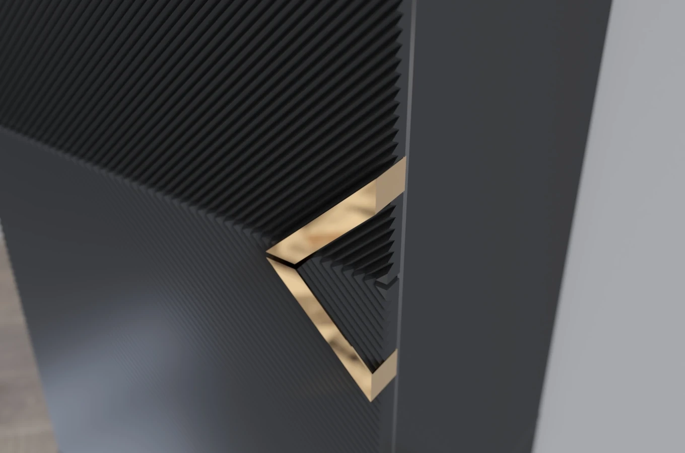 Drewniana komoda Visby DEMI HIGH 2D / kolor czarny / szer. 50,5 cm