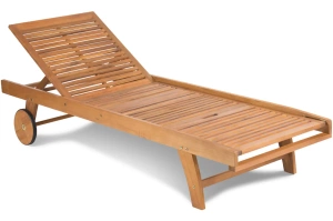 Leżak ogrodowy SINTRA z zieloną poduszką