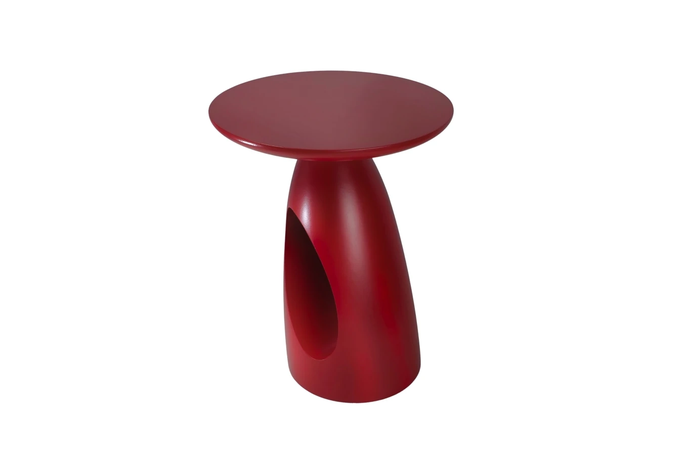 Stolik drewniany Kayani ISLAND różne kolory, wys. 40 cm / kolor bordowy