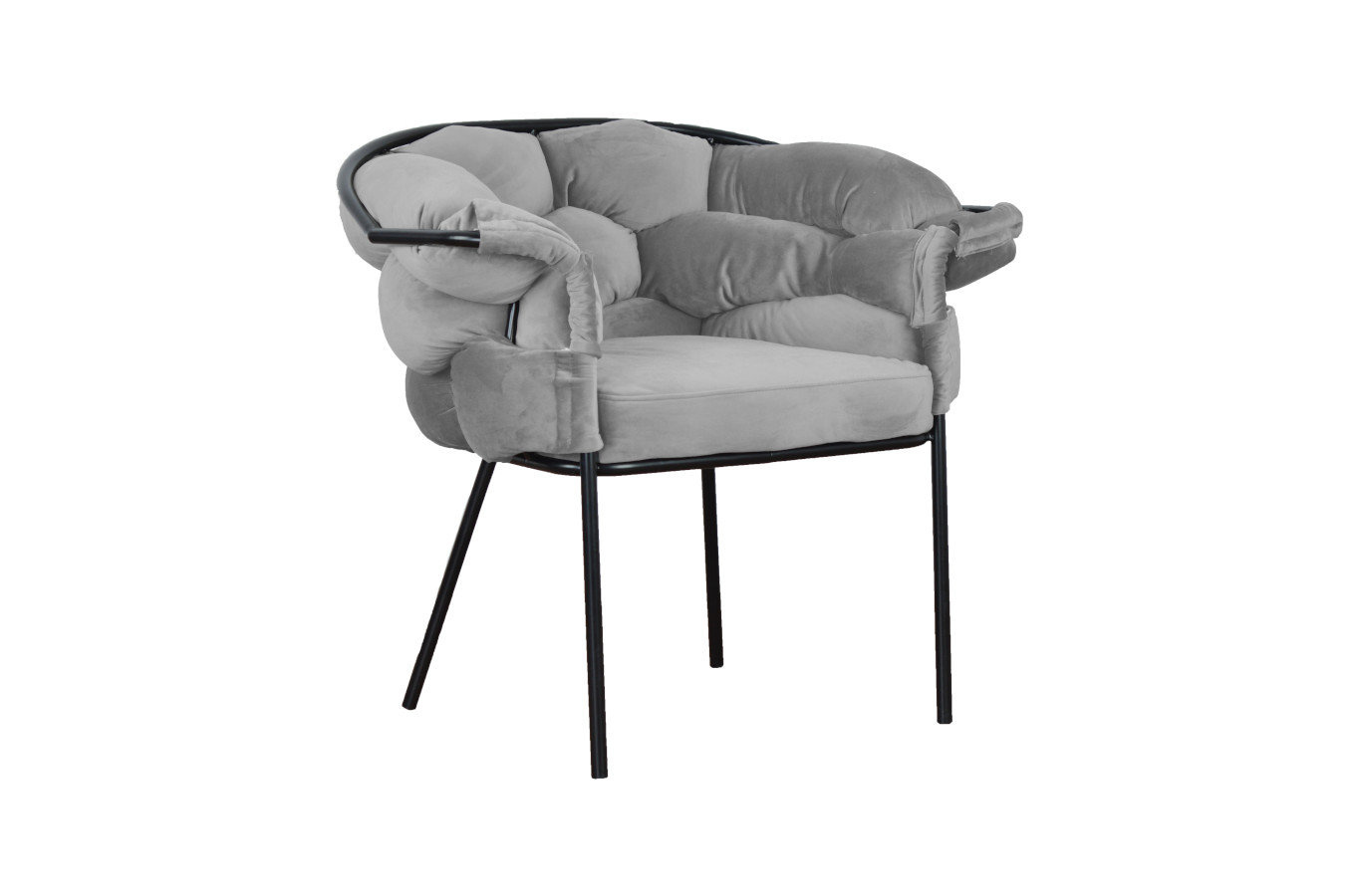 Nowoczesne krzesło FAVO BLACK z plecionym oparciem