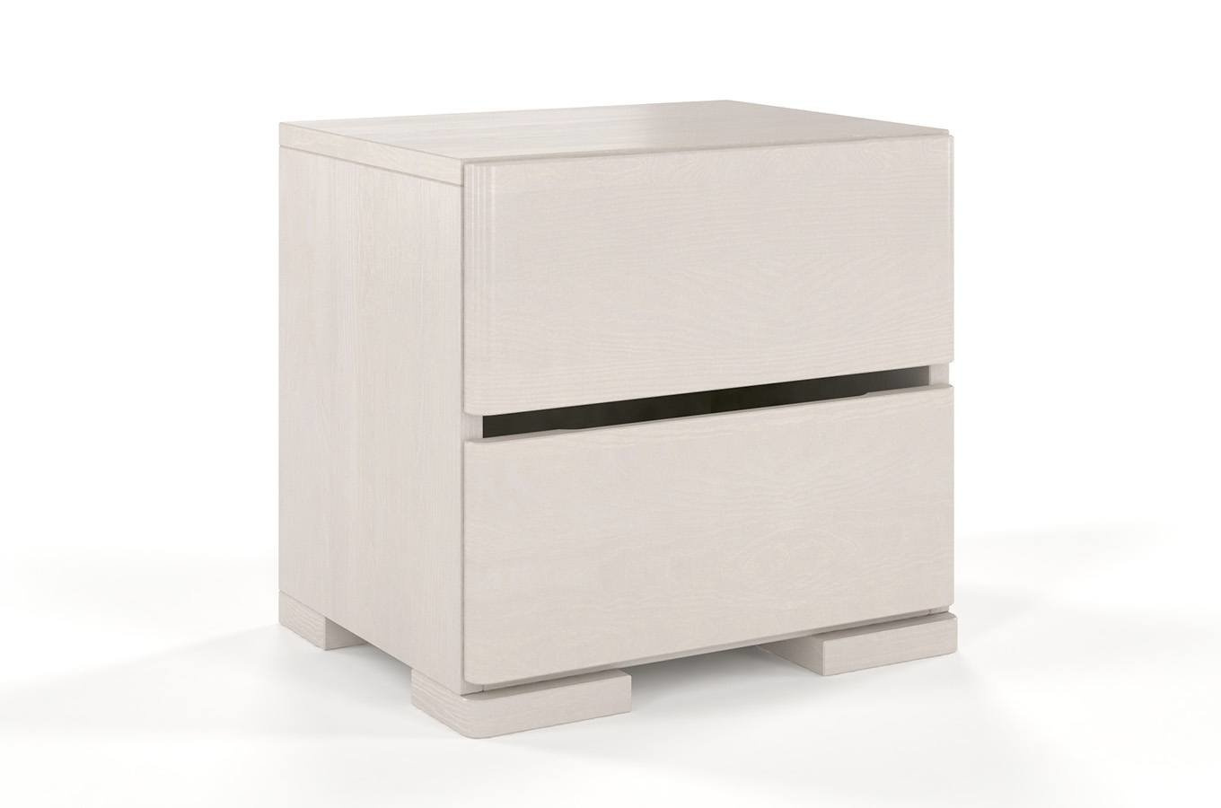 Drewniana szafka nocna sosnowa Visby Sandemo High 2S / kolor orzech