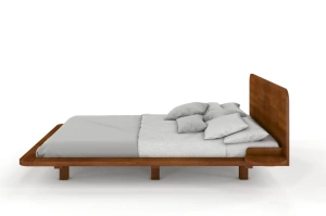 Łóżko lewitujące drewniane bukowe Skandica JAPANDIC / 180x200 cm, kolor orzech