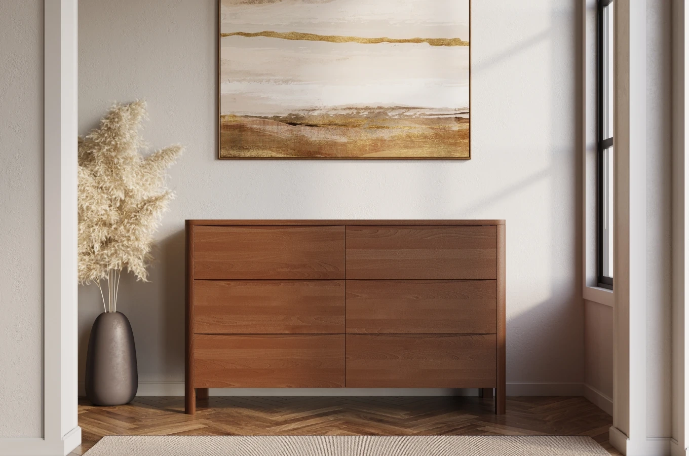 Drewniana komoda bukowa Visby MODENA LOW 150