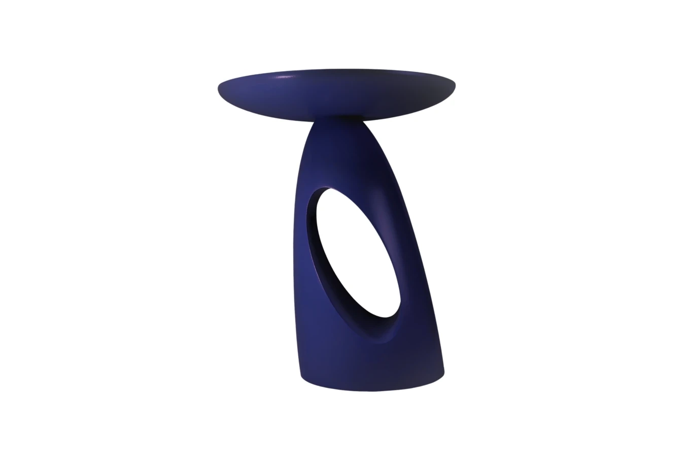 Stolik drewniany Kayani ISLAND różne kolory, wys. 40 cm / kolor granat szlachetny