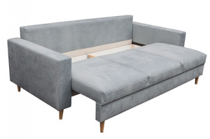 Elegancka rozkładana sofa BOCCA z funkcją spania i pojemnikiem na pościel