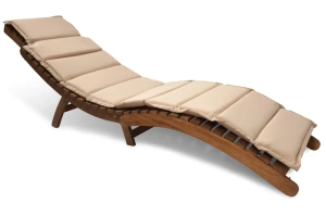 Leżak ogrodowy ONDA z beżową poduszką