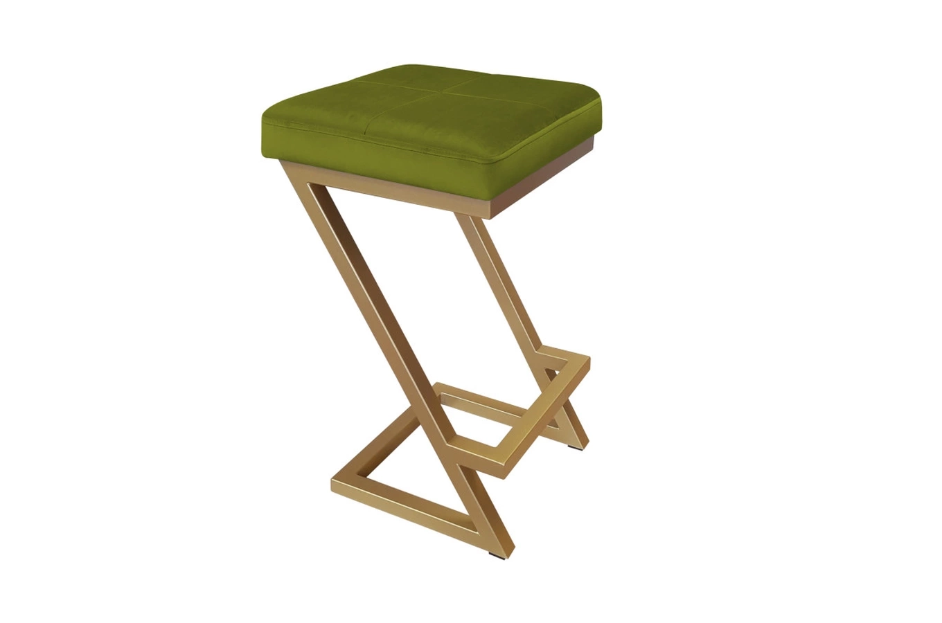 Tapicerowany hoker DIZI na metalowych nogach / kolor tkaniny + podstawy do wyboru!