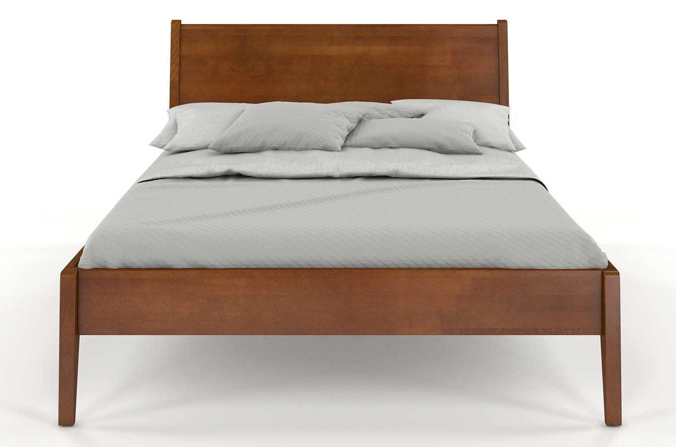 Łóżko drewniane bukowe Visby RADOM / 120x200 cm, kolor orzech