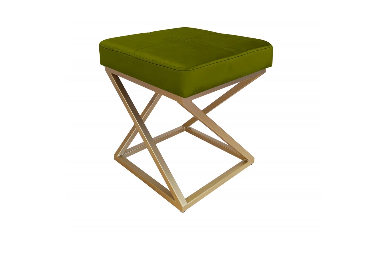 Tapicerowany puf DIXI na metalowych nogach / kolor tkaniny + podstawy do wyboru!