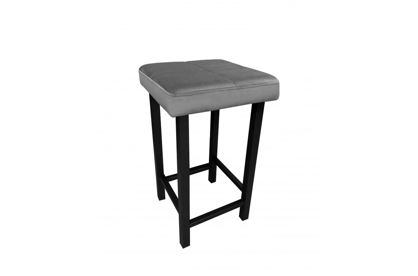 Tapicerowany taboret QUARTO na metalowych nogach / kolor tkaniny + wysokość do wyboru!