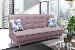 Elegancka sofa IZA w skandynawskim stylu, z funkcją spania i pojemnikiem na pościel