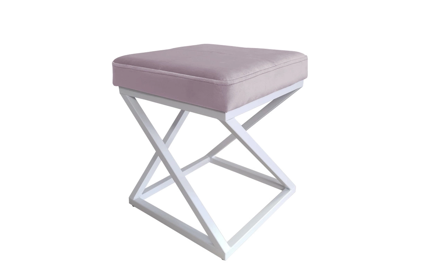 Tapicerowany puf DIXI na metalowych nogach / kolor tkaniny + podstawy do wyboru!