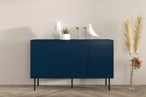 Granatowa nowoczesna komoda Dancan MIRKA / szer. 130 cm
