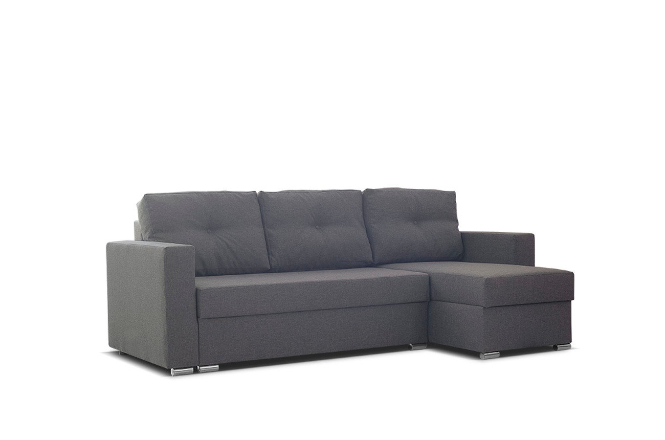 Nowoczesny narożnik ALESIO z funkcją spania i pojemnikiem na pościel