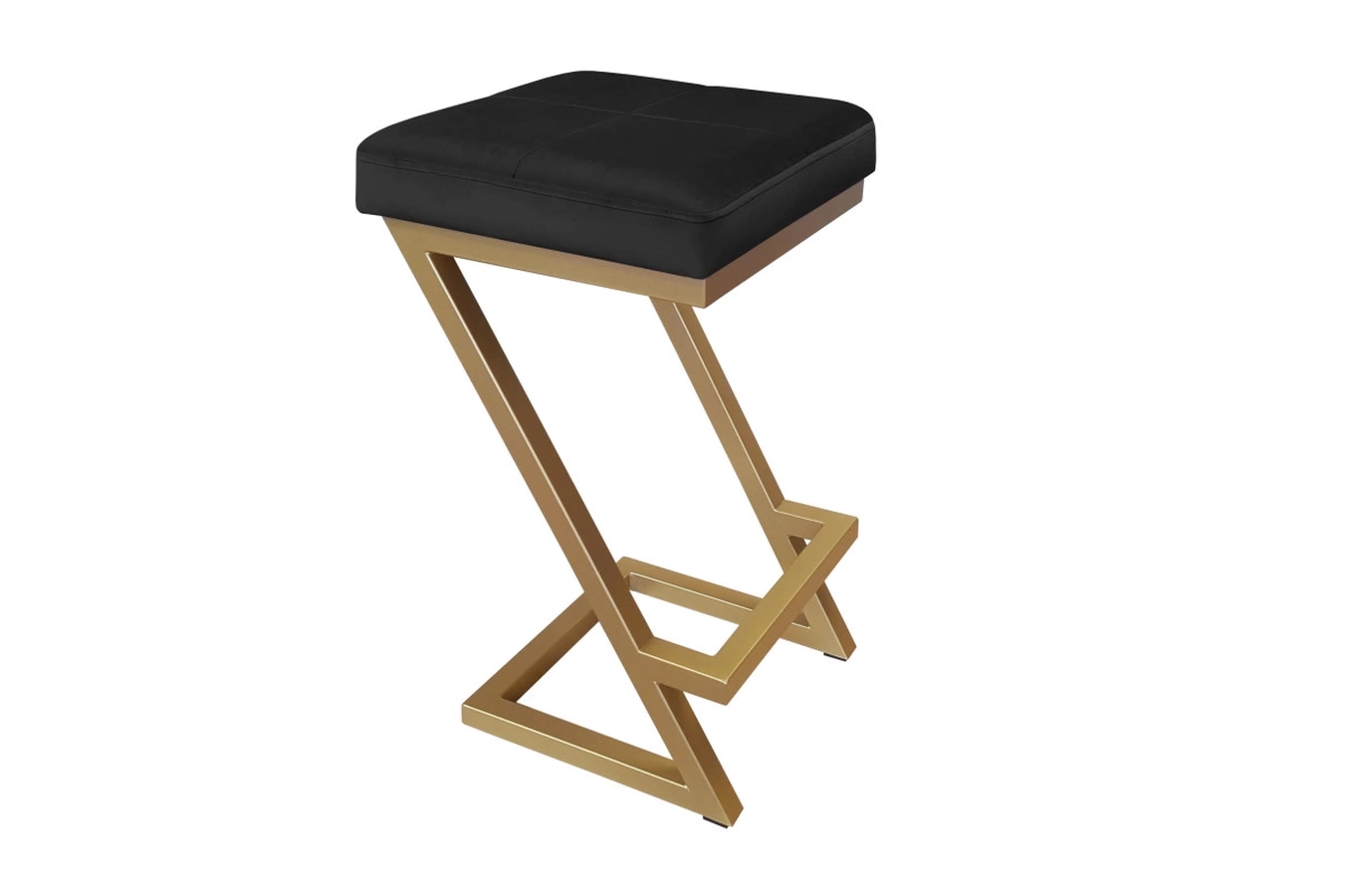 Tapicerowany hoker DIZI na metalowych nogach / kolor tkaniny + podstawy do wyboru!