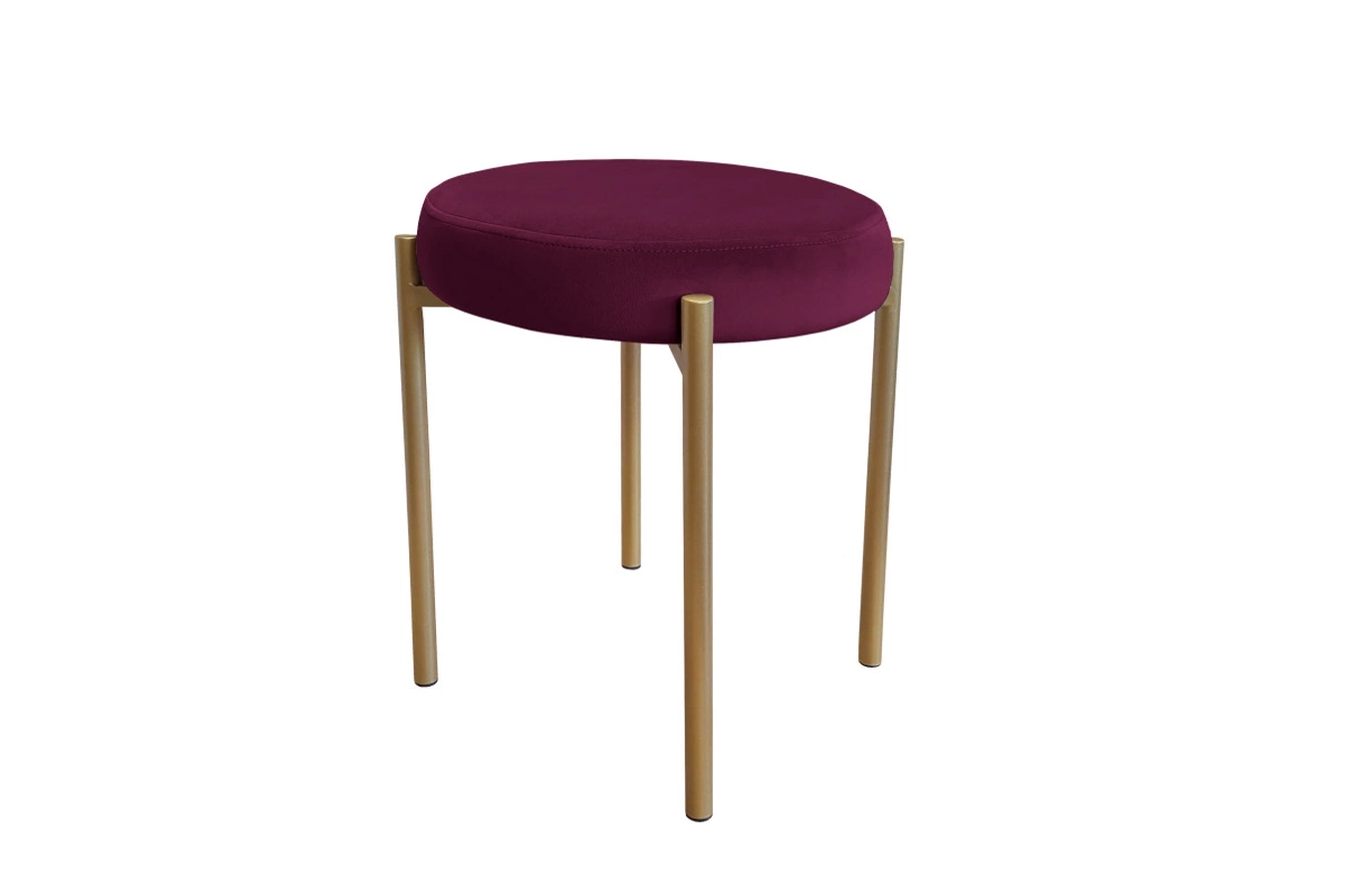 Tapicerowany taboret TERZO na metalowych nogach / kolor tkaniny + podstawy do wyboru!