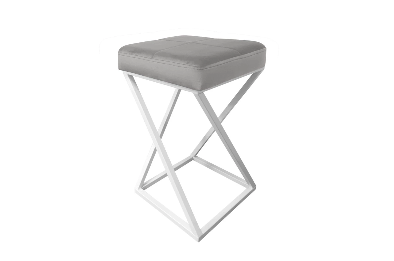 Tapicerowany hoker DIXI na metalowych nogach / kolor tkaniny + podstawy do wyboru!