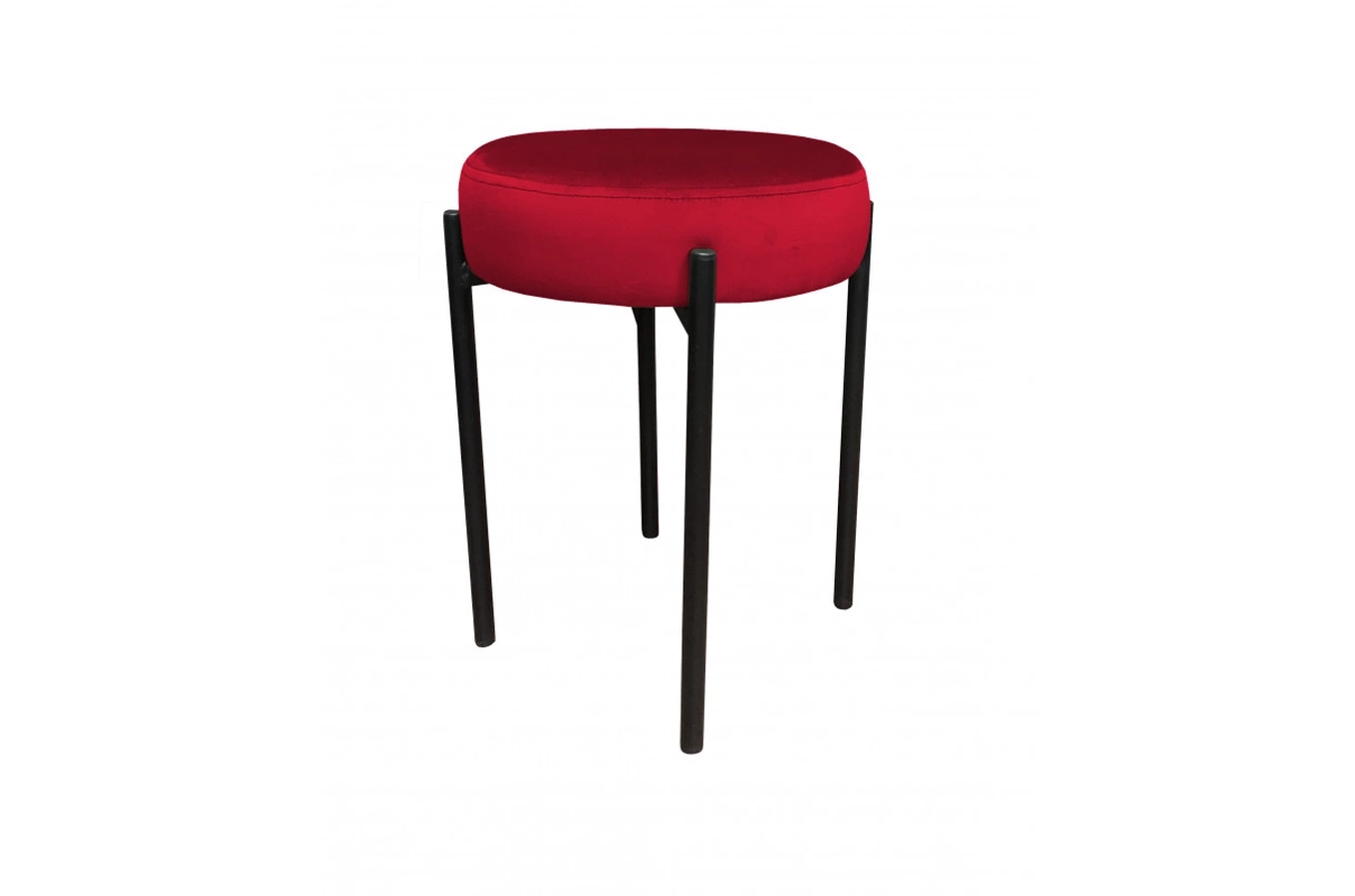 Tapicerowany taboret TERZO na metalowych nogach / kolor tkaniny + podstawy do wyboru!