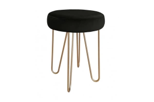 Tapicerowany taboret SECONDO na metalowych nogach / kolor tkaniny + podstawy do wyboru!