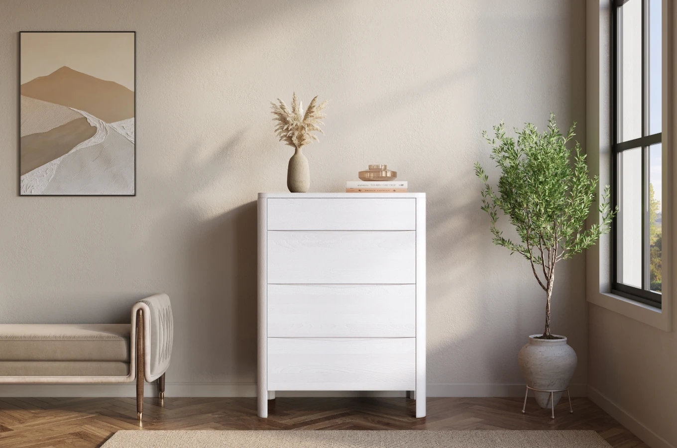 Drewniana komoda bukowa Visby MODENA 80