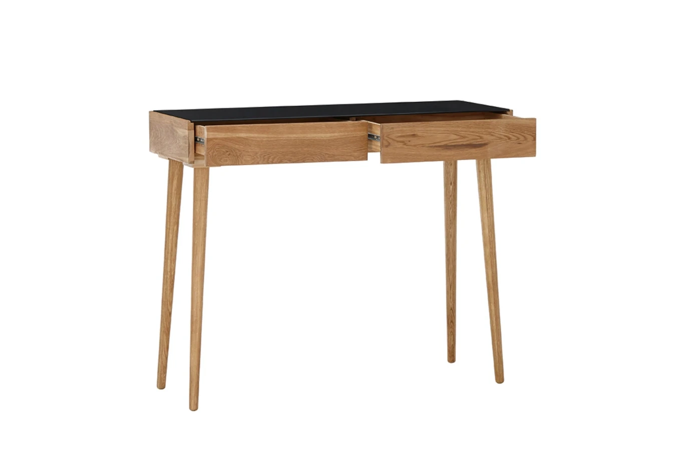 Drewniane biurko - konsola NATA z szufladami / 100x35 cm