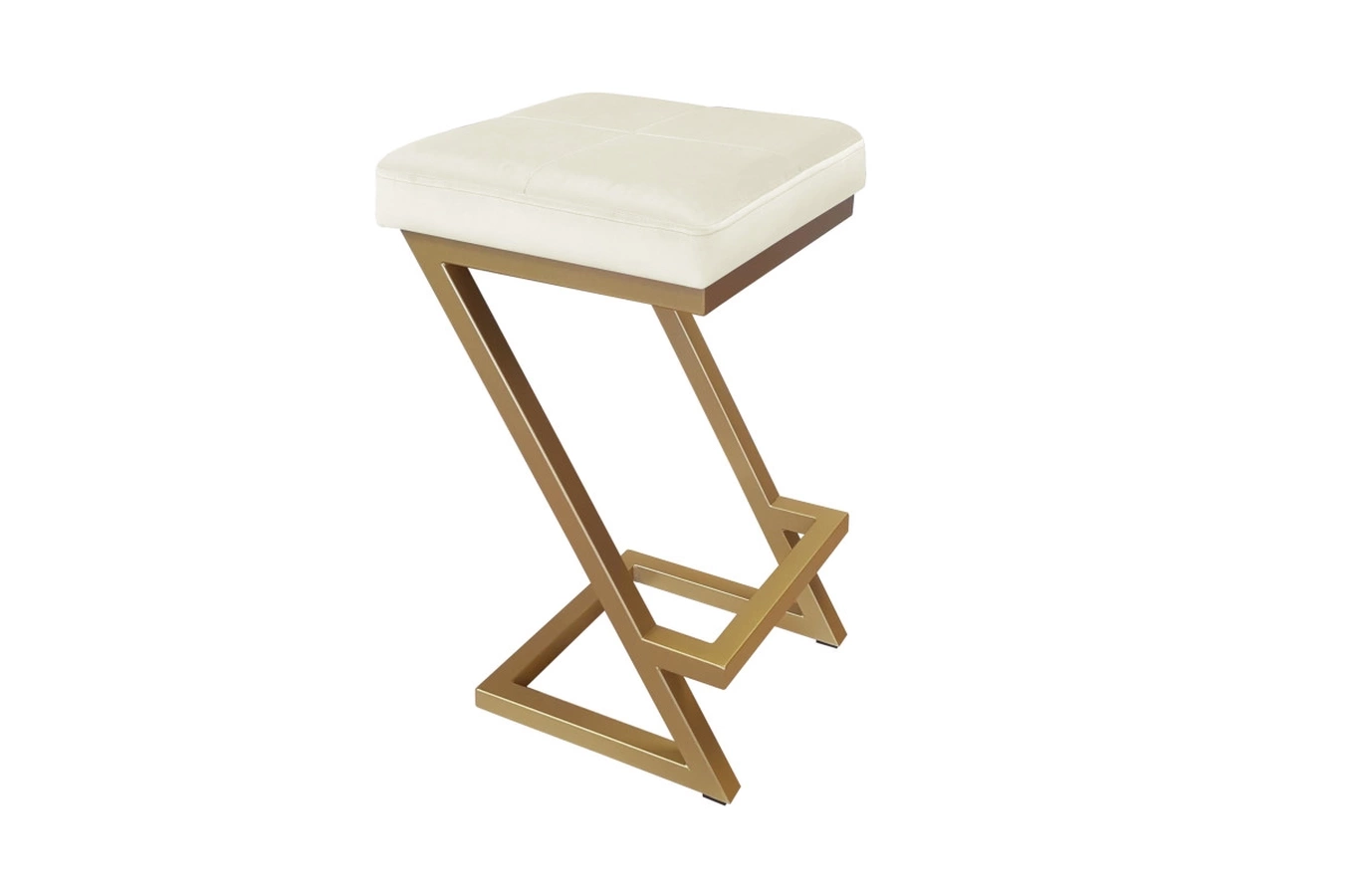 Tapicerowany hoker DIZI na metalowych nogach / kolor tkaniny + podstawy do wyboru!