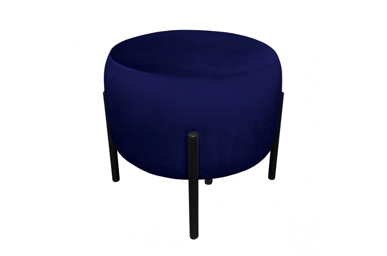 Tapicerowany okrągły puf OTTO na metalowych nogach / kolor tkaniny + podstawy do wyboru!