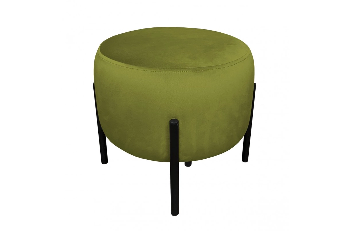 Tapicerowany okrągły puf OTTO na metalowych nogach / kolor tkaniny + podstawy do wyboru!