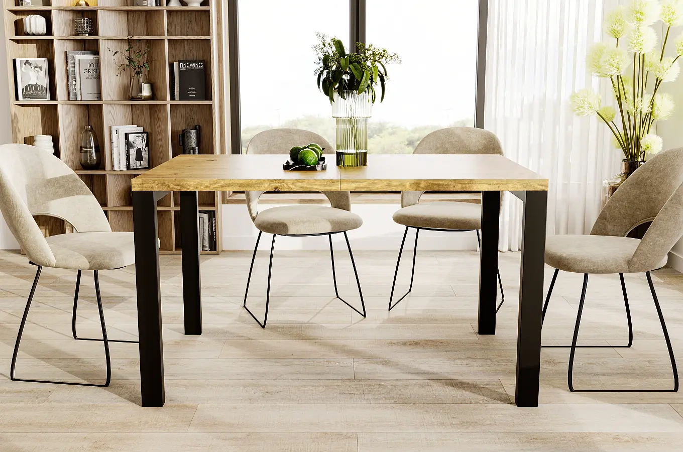 Nowoczesny rozkładany stół GARANT 80-170 x 80 cm (dąb artisan)