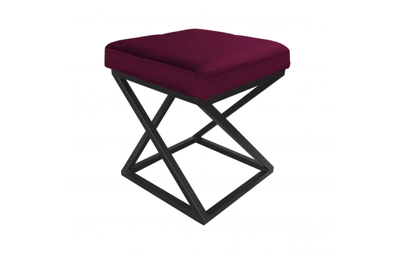 Tapicerowany puf DIXI na metalowych nogach / kolor tkaniny + podstawy do wyboru!