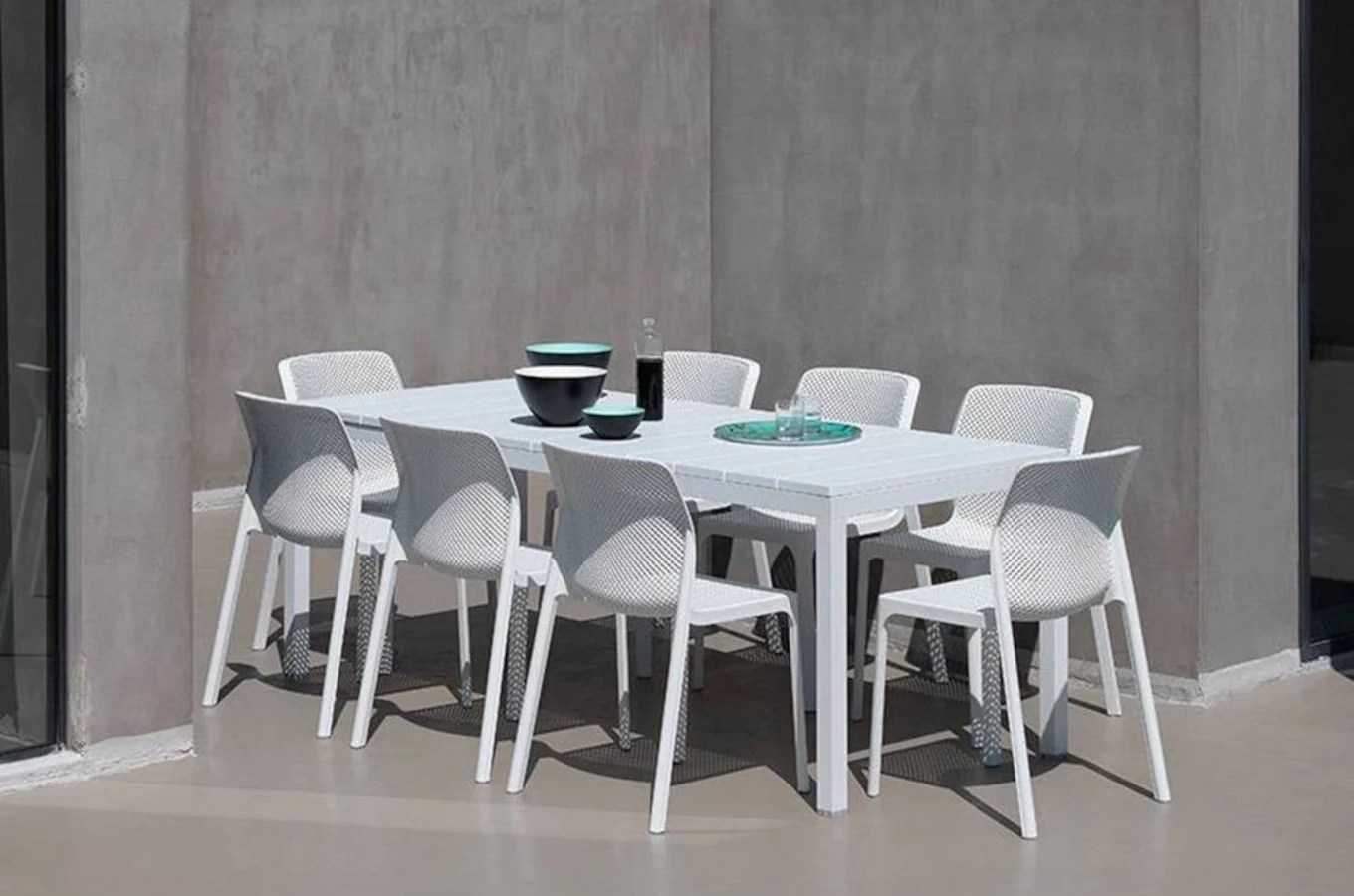 Zestaw mebli do ogrodu - rozkładany stół RIO 210-280 cm + 8 krzeseł BIT