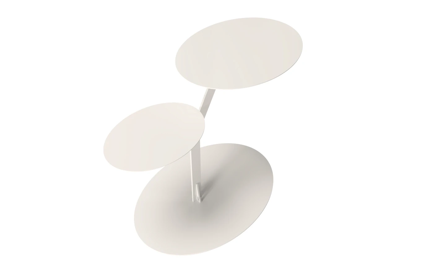 Metalowy stolik pomocniczy do salonu Kayani IROKO / kolor biały