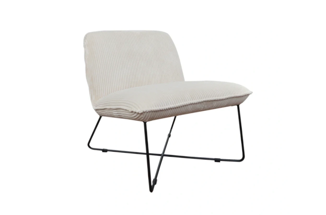 Nowoczesny fotel HERMES z metalowymi nogami