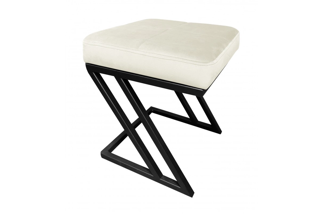 Tapicerowany puf DIZI na metalowych nogach / kolor tkaniny + podstawy do wyboru!