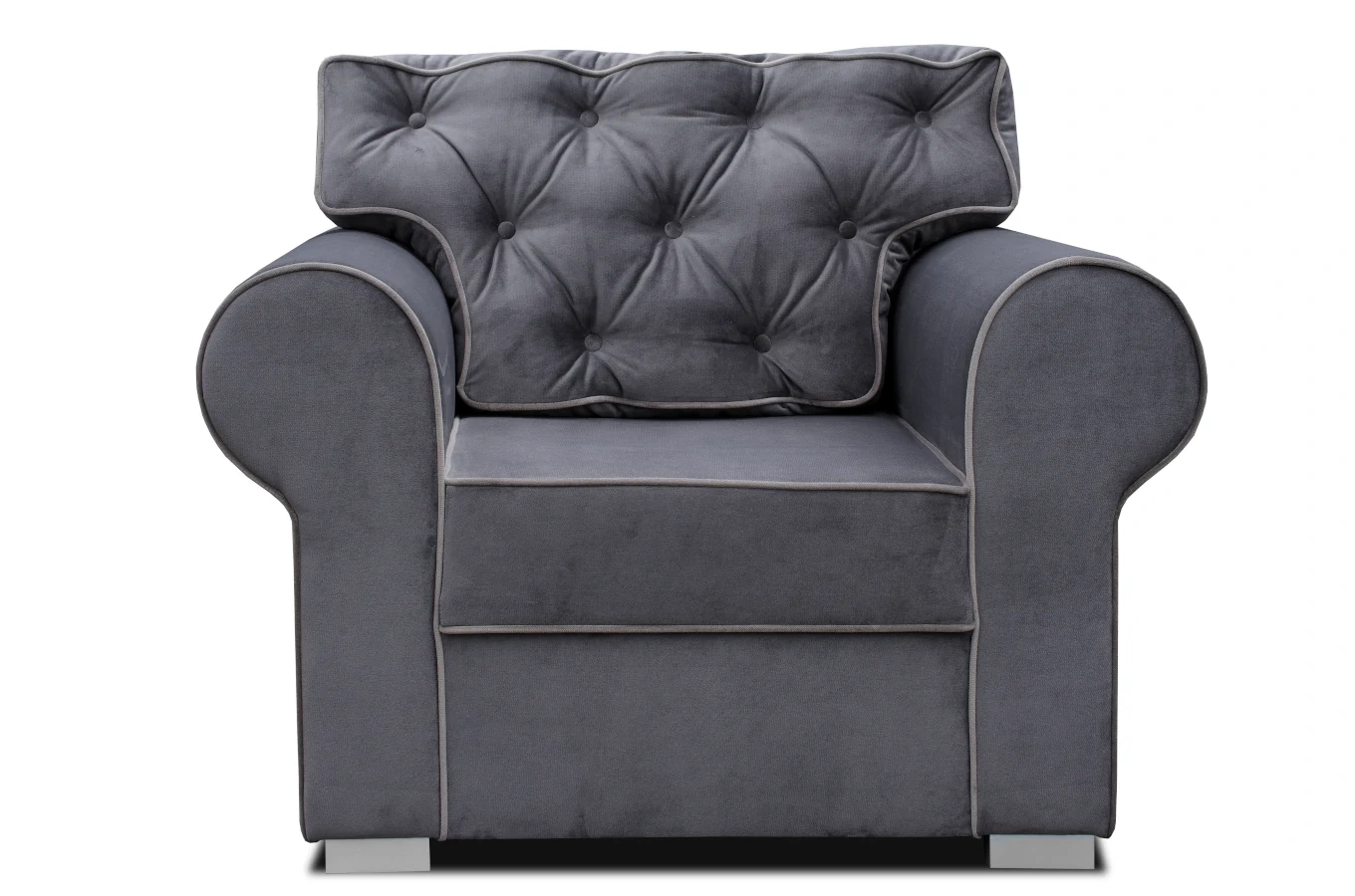 Elegancki fotel ROSIE z pikowanym oparciem