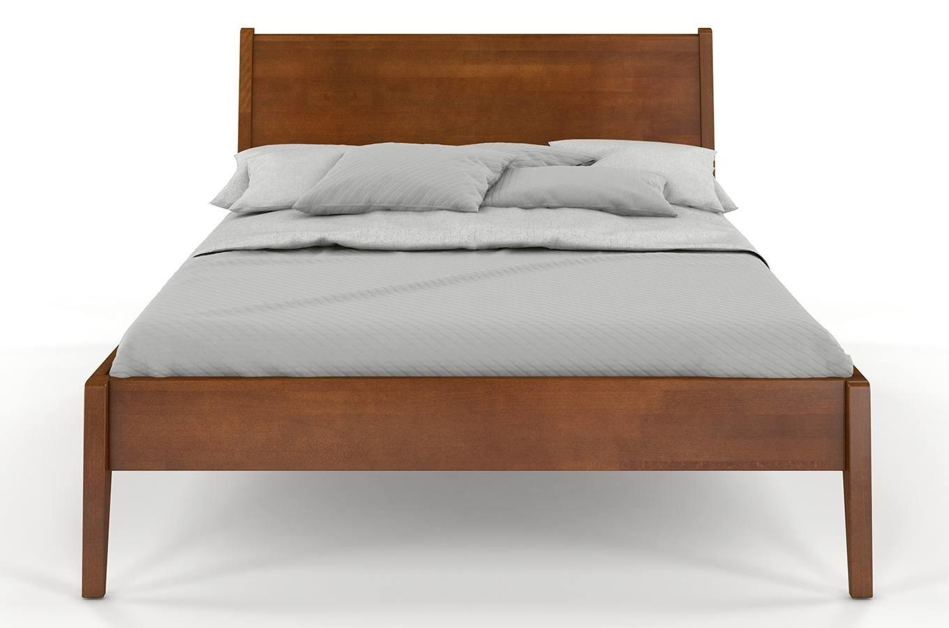 Łóżko drewniane bukowe Visby RADOM / 160x200 cm, kolor orzech