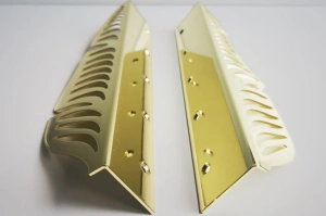 Złoty uchwyt LEAF Merlin w kształcie pióra / komplet