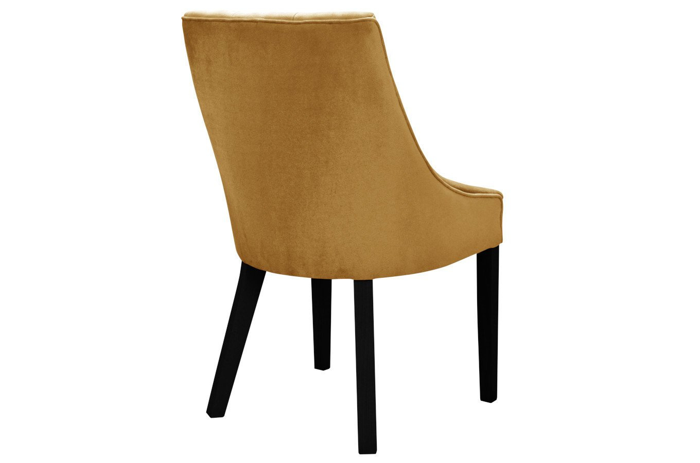 Eleganckie pikowane krzesło DONNA CHESTERFIELD na drewnianych nogach