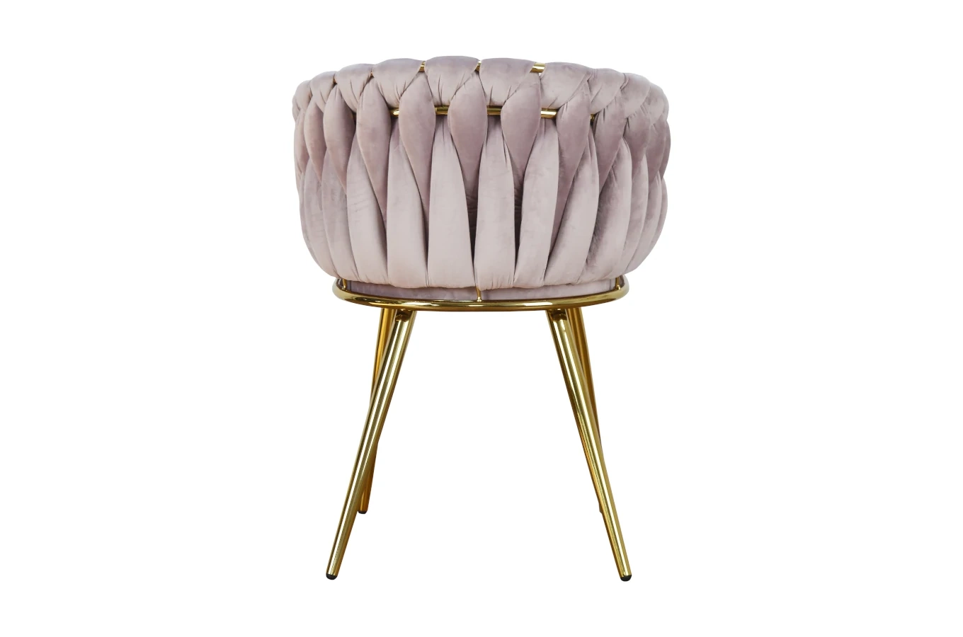 Nowoczesne krzesło SARA GOLD z plecionym oparciem