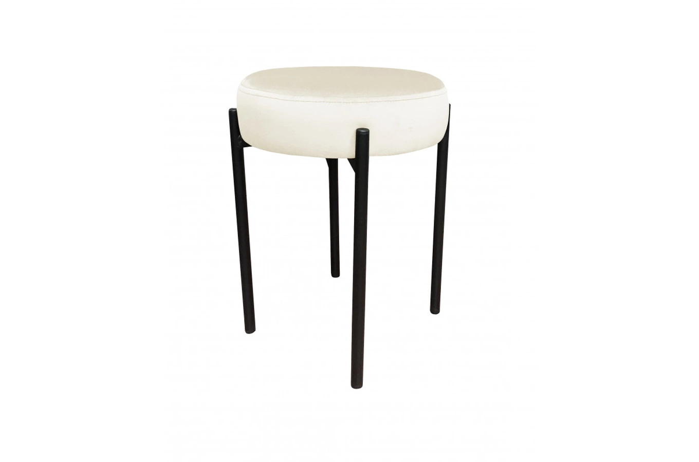 Tapicerowany taboret TERZO na metalowych nogach / kolor tkaniny + podstawy do wyboru!