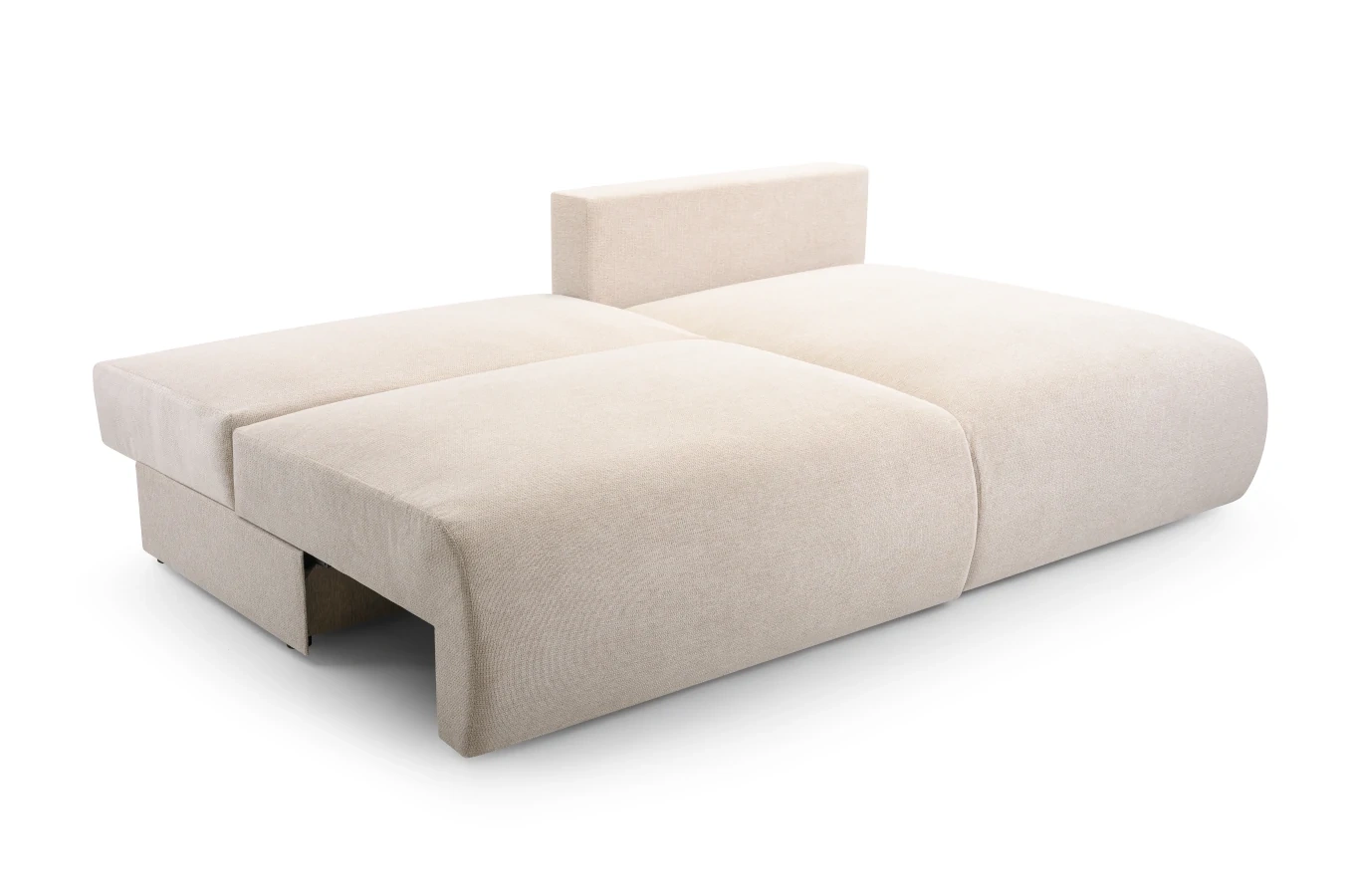 Nowoczesny rozkładany narożnik PIKSI z pojemnikiem na pościel