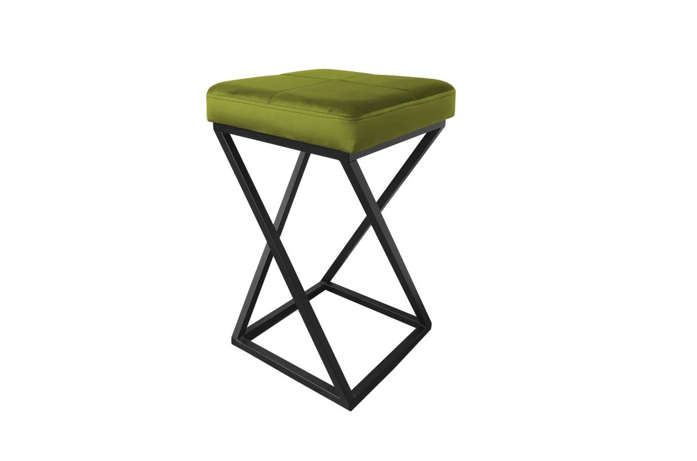 Tapicerowany hoker DIXI na metalowych nogach / kolor tkaniny + podstawy do wyboru!