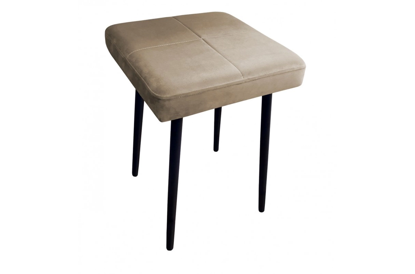 Tapicerowany taboret QUINTO na metalowych nogach / kolor tkaniny + podstawy do wyboru!