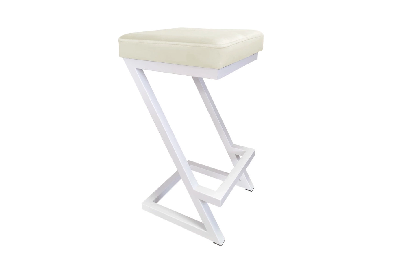 Tapicerowany hoker DIZI na metalowych nogach / kolor tkaniny + podstawy do wyboru!