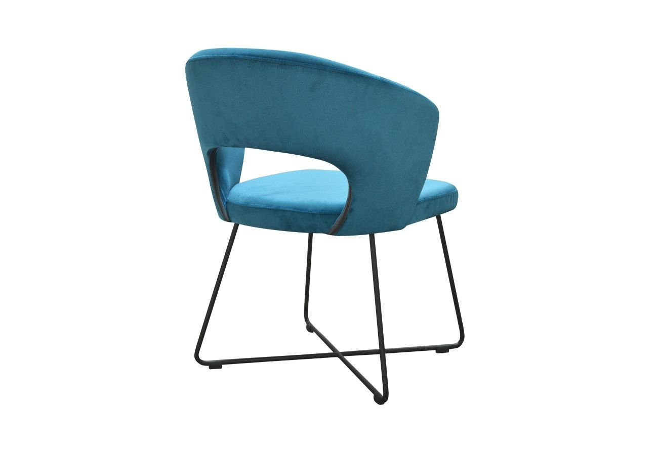 Nowoczesne krzesło tapicerowane KLEMENS X na metalowych nogach