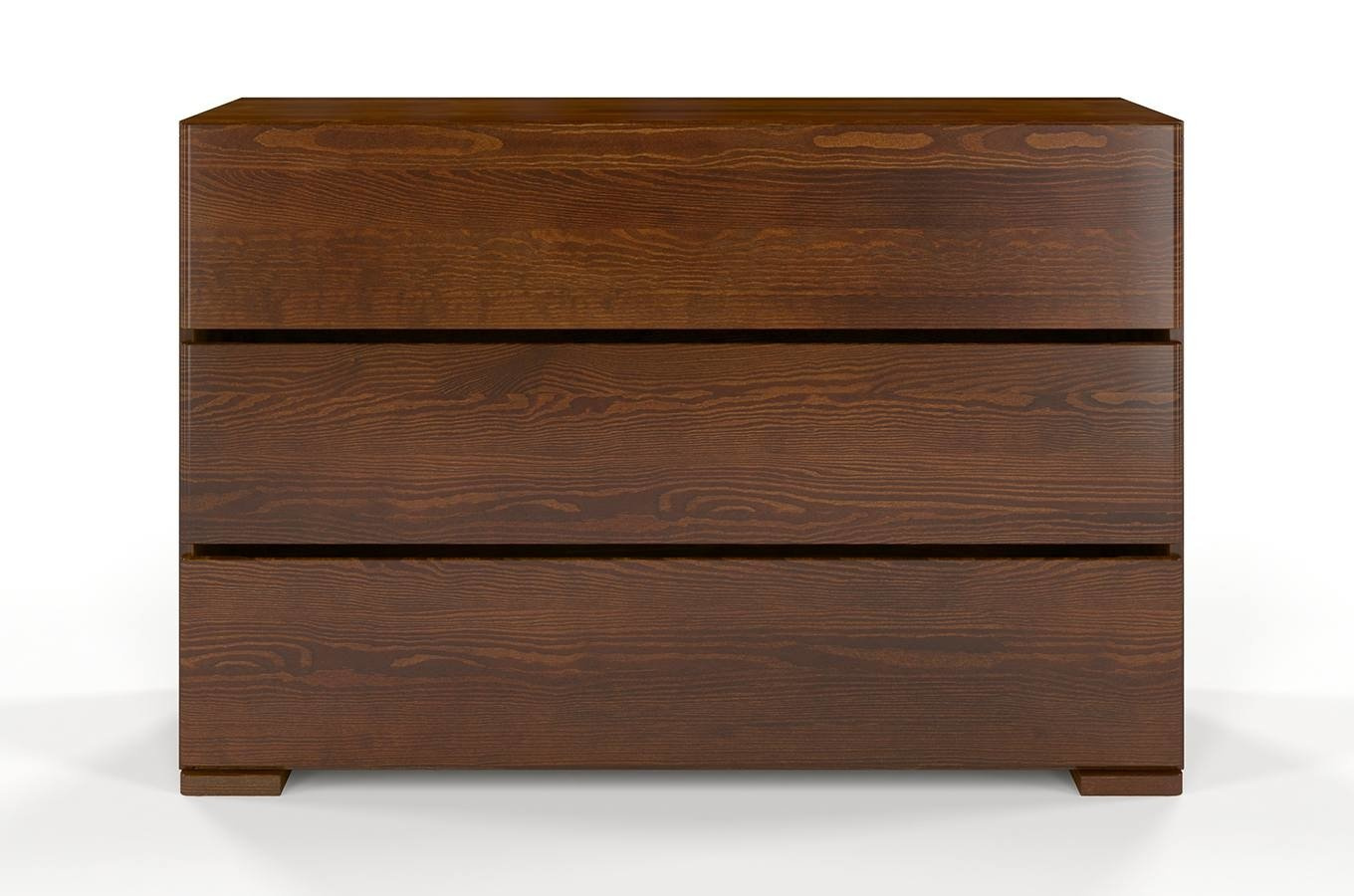 Drewniana komoda sosnowa Visby Sandemo 3S / kolor orzech